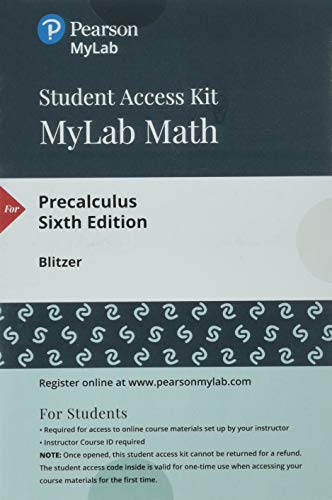 Beispielbild fr Precalculus -- MyLab Math with Pearson eText zum Verkauf von BooksRun