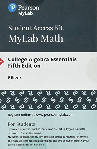 Stock image for College Algebra Essentials -- MyLab Math with eText (Cisco Top Score (Nrp)) for sale by BooksRun