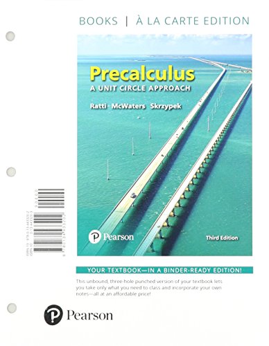 Stock image for Precalculus: A Unit Circle Approach, Books a la Carte Edition plus MyLab Math with Pearson eText -- 24-Month Access Card Package for sale by West.Street.Books