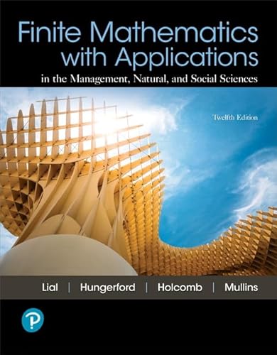 Imagen de archivo de Finite Mathematics with Applications in the Management, Natural, and Social Sciences a la venta por ThriftBooks-Atlanta