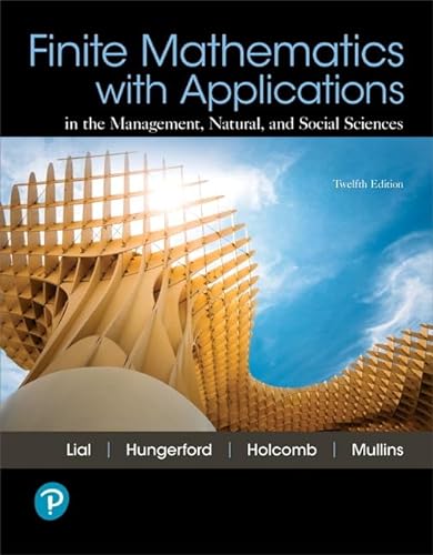 Stock image for Finite Mathematics with Applications in the Management, Natural, and Social Sciences for sale by ThriftBooks-Dallas