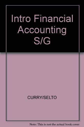 Beispielbild fr Intro Financial Accounting S/G zum Verkauf von Wonder Book