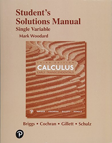 9780134770482: Student Solutions Manual for Single Variable Calculus: Early Transcendentals