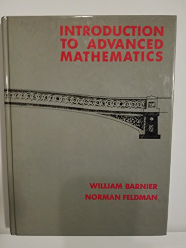 Imagen de archivo de Introduction to Advanced Mathematics a la venta por Better World Books