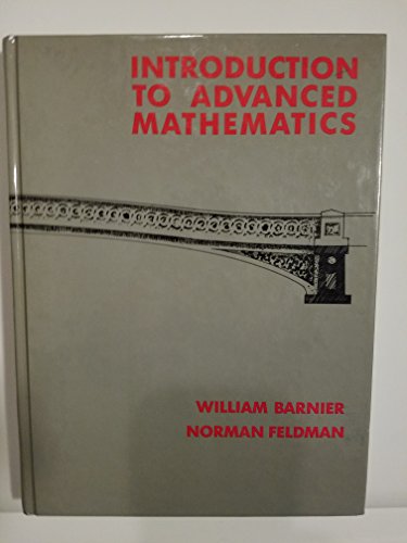 9780134770840: Introduction to Advanced Mathematics