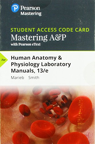 Beispielbild fr Mastering A&P with Pearson eText -- Standalone Access Card -- for Human Anatomy & Physiology Laboratory Manuals (13th Edition) zum Verkauf von Textbooks_Source