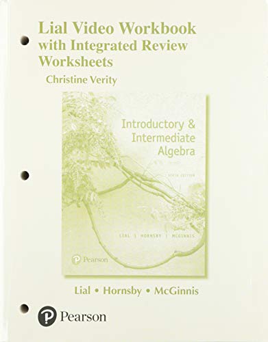 Stock image for Video Workbook with Integrated Review for Introductory & Intermediate Algebra for sale by SecondSale