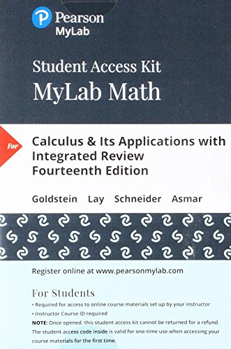 Beispielbild fr Calculus & Its Applications with Integrated Review -- MyLab Math with Pearson eText Access Code zum Verkauf von One Planet Books