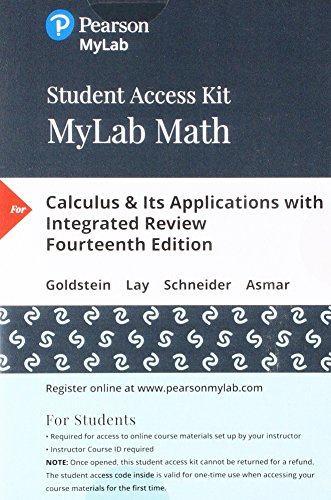 Imagen de archivo de Calculus & Its Applications with Integrated Review -- MyLab Math with Pearson eText Access Code a la venta por One Planet Books