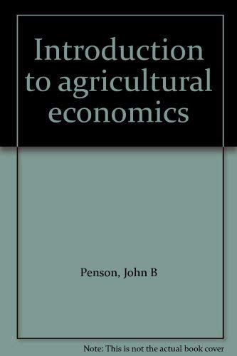 Stock image for Introduction to Agricultural Economics for sale by Better World Books: West