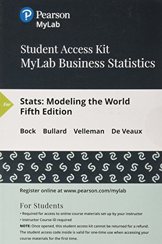 Beispielbild fr MyLab Statistics with Pearson eText -- Standalone Access Card -- for Stats: Modeling the World zum Verkauf von Textbooks_Source