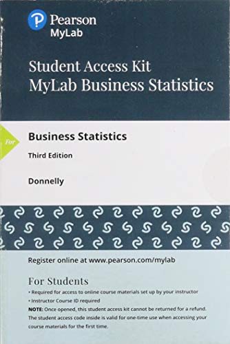 Imagen de archivo de MyLab Statistics with Pearson eText -- 24 Month Standalone Access Card -- for Business Statistics a la venta por jasonybooks