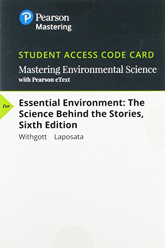 Immagine dell'editore per MasteringEnvironmentalScience with Pearson eText -- ValuePack Access Card -- for Essential Environment: The Science Behind the Stories venduto da Textbooks_Source