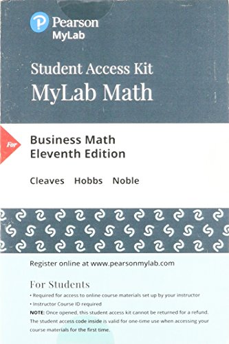 9780134788326: Business Math MyLab Math Access Code
