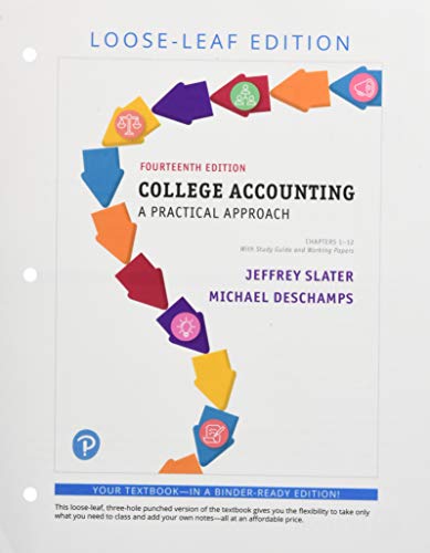 Beispielbild fr College Accounting: A Practical Approach, Chapters 1-12 with Study Guide and Working Papers zum Verkauf von BooksRun