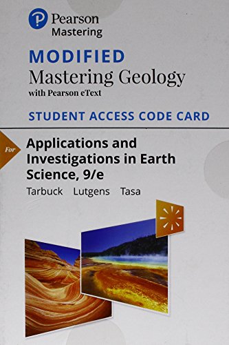 Beispielbild fr Modified Mastering Geology with Pearson eText -- Standalone Access Card -- for Applications and Investigations in Earth Science zum Verkauf von Textbooks_Source