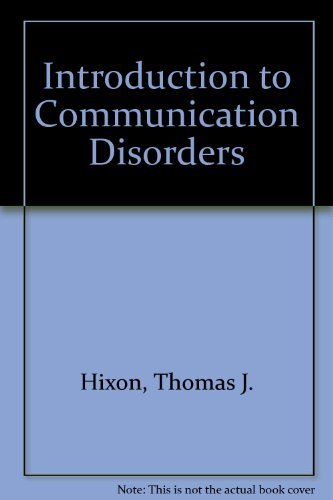 Imagen de archivo de Introduction to Communication Disorders a la venta por Better World Books