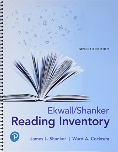 Stock image for Ekwall/Shanker Reading Inventory for sale by BooksRun