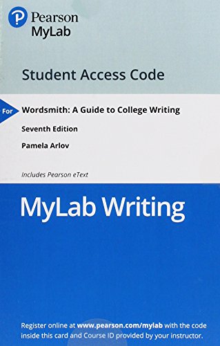 Imagen de archivo de Wordsmith: A Guide to College Writing -- MyLab Writing with Pearson eText Access Code a la venta por Textbooks_Source