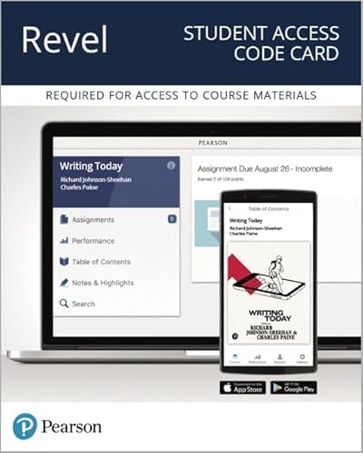 Imagen de archivo de Writing Today -- Revel Access Code (What's New in English Composition) a la venta por BooksRun