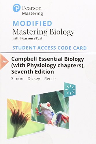Stock image for Modified Mastering Biology with Pearson eText -- Standalone Access Card -- for Campbell Essential Biology (with Physiology chapters) (7th Edition) for sale by jasonybooks