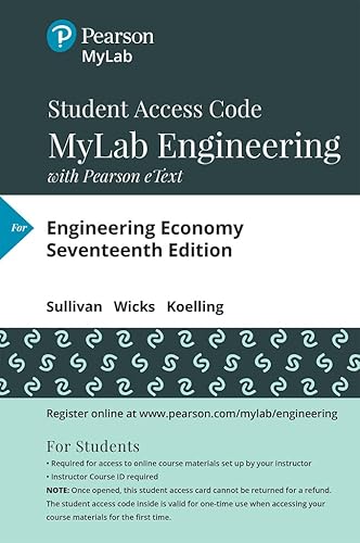 Stock image for MyLab Engineering with Pearson eText -- Access Card -- for Engineering Economy for sale by Textbooks_Source