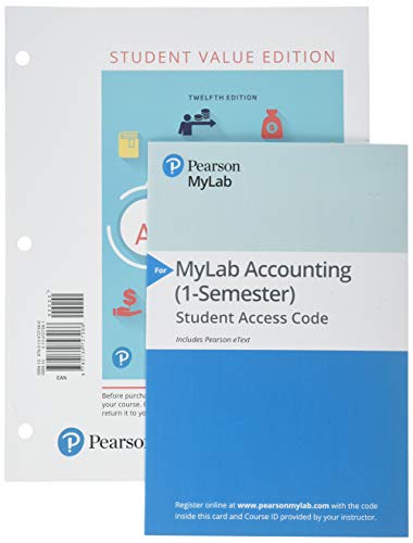 Stock image for Financial Accounting + Mylab Accounting With Pearson Etext Access Card: Value Edition for sale by Revaluation Books