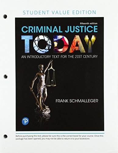 Stock image for Criminal Justice Today: An Introductory Text for the Twenty-First Century: An Introductory Text for the 21st Century, Student Value Edition for sale by Buchpark