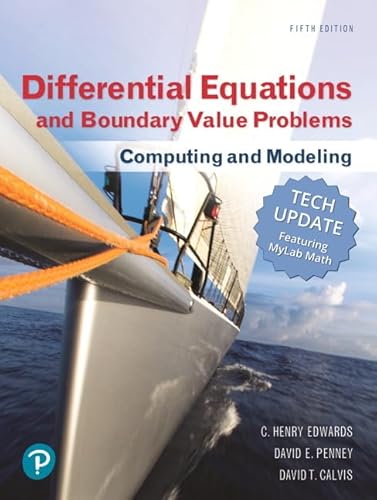 Beispielbild fr Differential Equations and Boundary Value Problems: Computing and Modeling, Tech Update zum Verkauf von BooksRun