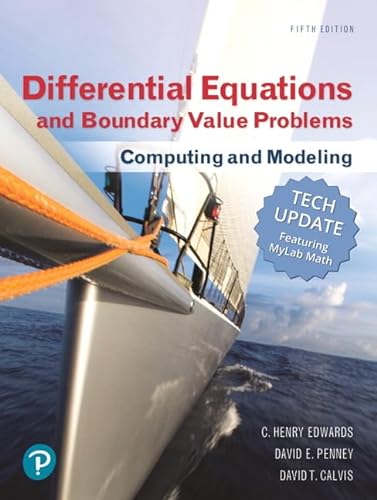 Stock image for Differential Equations and Boundary Value Problems: Computing and Modeling (Tech Update) (5th Edition) for sale by SGS Trading Inc