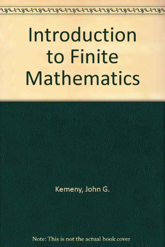 Beispielbild fr Introduction to Finite Mathematics zum Verkauf von Better World Books