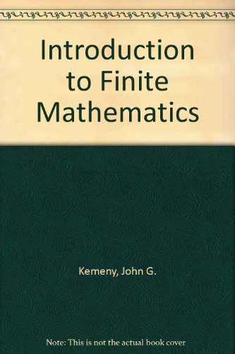 Stock image for Introduction to finite mathematics for sale by The Book Cellar, LLC