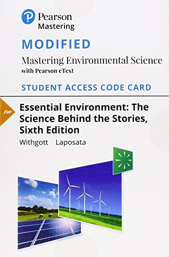 Imagen de archivo de Modified Mastering Environmental Science with Pearson eText -- Standalone Access Card -- for Essential Environment: The Science Behind the Stories (6th Edition) (Masteringenvironmentalsciences) a la venta por jasonybooks