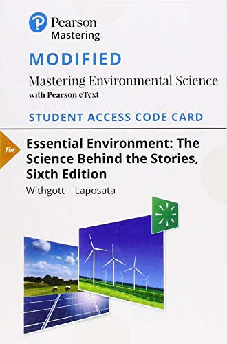 Stock image for Modified Mastering Environmental Science with Pearson eText -- Standalone Access Card -- for Essential Environment: The Science Behind the Stories (6th Edition) (Masteringenvironmentalsciences) for sale by jasonybooks