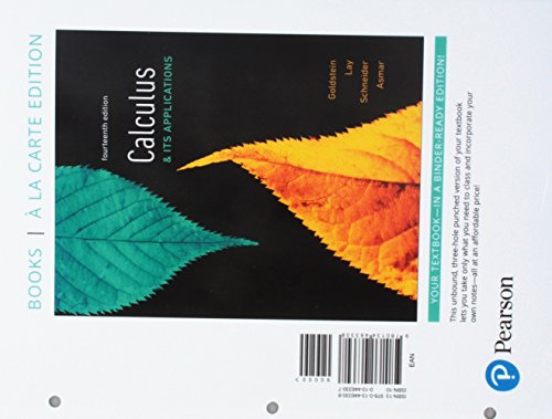 9780134840413: Calculus & Its Applications Books a la Carte Edition plus MyLab Math with Pearson eText -- 24-Month Access Card Package (14th Edition)