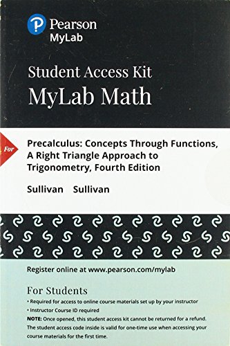 Stock image for Precalculus: Concepts Through Functions, A Right Triangle Approach to Trigonometry -- MyLab Math with Pearson eText Access Code for sale by BooksRun