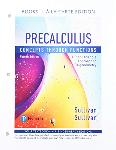 Imagen de archivo de Precalculus: Concepts Through Functions, A Right Triangle Approach to Trigonometry, Books a la Carte Edition plus MyLab Math with Pearson eText -- 24-Month Access Card Package a la venta por Textbooks_Source