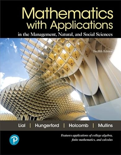 Beispielbild fr Mathematics with Applications in the Management, Natural, and Social Sciences -- MyLab Math with Pearson eText Access Code zum Verkauf von One Planet Books