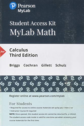 Stock image for MyLab Math with Pearson eText -- 24-Month Standalone Access Card -- for Calculus (3rd Edition) for sale by Textbooks_Source