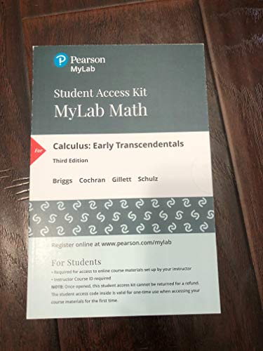 Imagen de archivo de MyLab Math with Pearson eText -- Standalone Access Card -- for Calculus: Early Transcendentals (3rd Edition) a la venta por jasonybooks