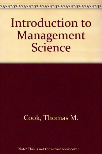 Beispielbild fr Introduction to Management Science zum Verkauf von Better World Books