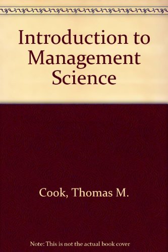 Imagen de archivo de Introduction to Management Science a la venta por Better World Books