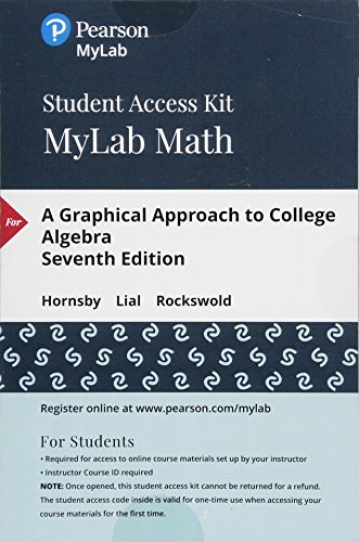 Imagen de archivo de MyLab Math with Pearson eText -- 24-Month Standalone Access Card -- for A Graphical Approach to College Algebra a la venta por Textbooks_Source