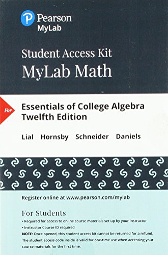 Beispielbild fr MyLab Math with Pearson eText -- Standalone Access Card -- for Essentials of College Algebra (12th Edition) zum Verkauf von Textbooks_Source