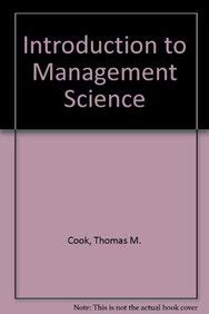 Imagen de archivo de Introduction to Management Science a la venta por Better World Books