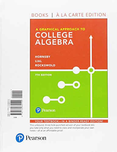 Stock image for A Graphical Approach to College Algebra, Books a la Carte Edition plus MyLab Math with Pearson eText -- 24-Month Access Card Package for sale by Textbooks_Source