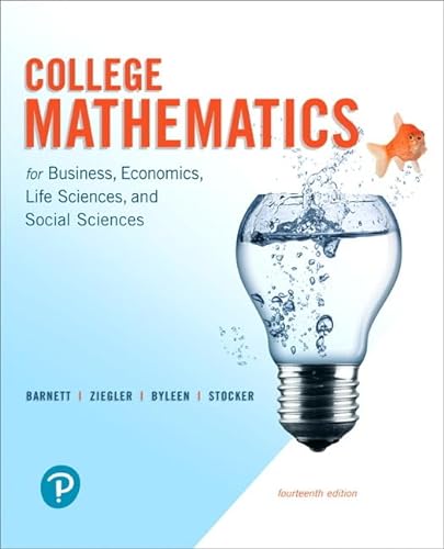 Imagen de archivo de College Mathematics for Business, Economics, Life Sciences, and Social Sciences and MyLab Math with Pearson eText -- 24-Month Access Card Package (What's New in Applied Calculus) a la venta por SGS Trading Inc