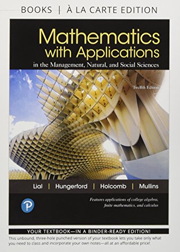 Beispielbild fr Mathematics with Applications, Books a la Carte, and MyLab Math with Pearson eText -- 24-Month Access Card Package zum Verkauf von HPB-Red