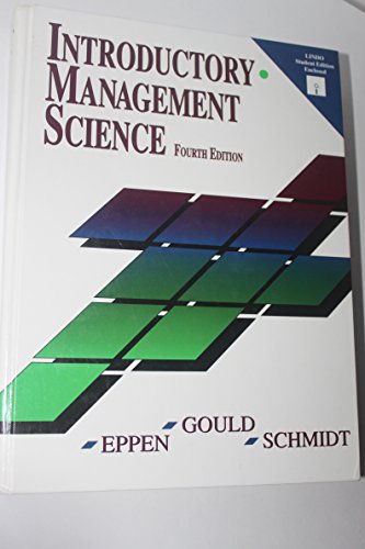 Imagen de archivo de Introductory Management Science a la venta por BookHolders