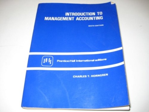 Beispielbild fr Introduction to Management Accounting zum Verkauf von WorldofBooks